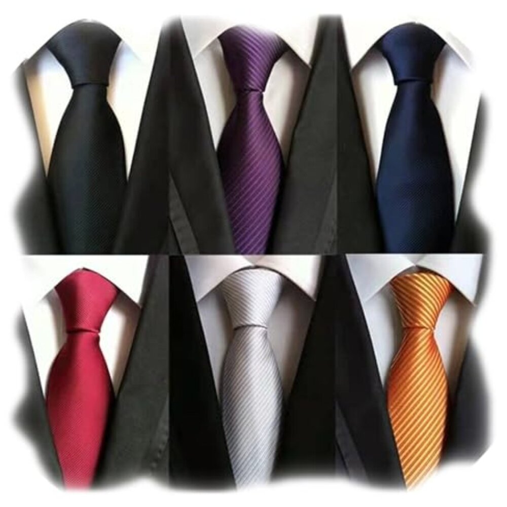 Lot 6 PCS Classic Men's Silk Tie Necktie Woven‎